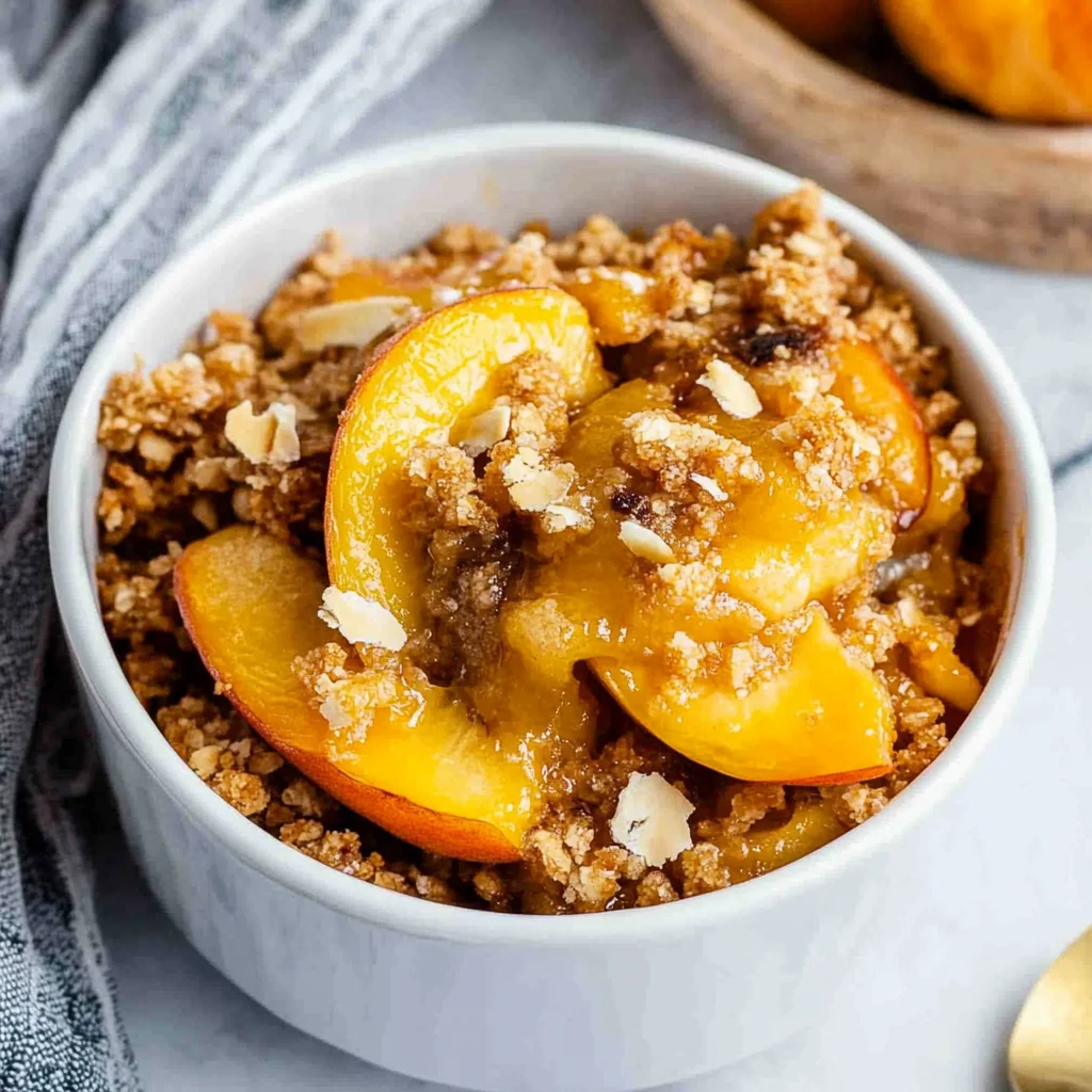 Healthy Peach Crumble