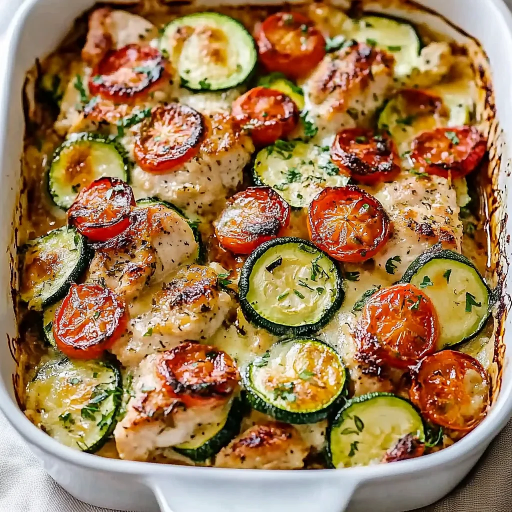 Mediterranean Chicken Zucchini Bake – Healthy, Flavorful & Easy!