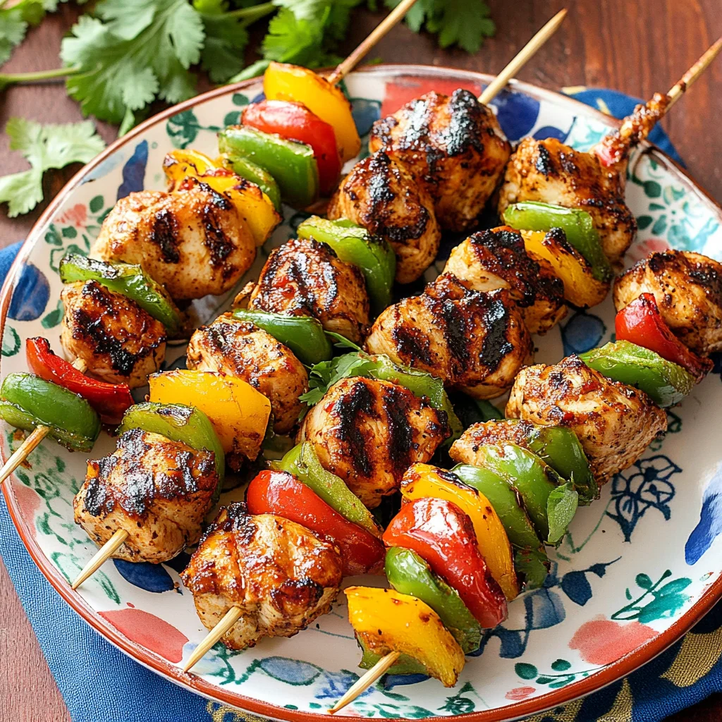 Mexican Barbecue Chicken Skewers