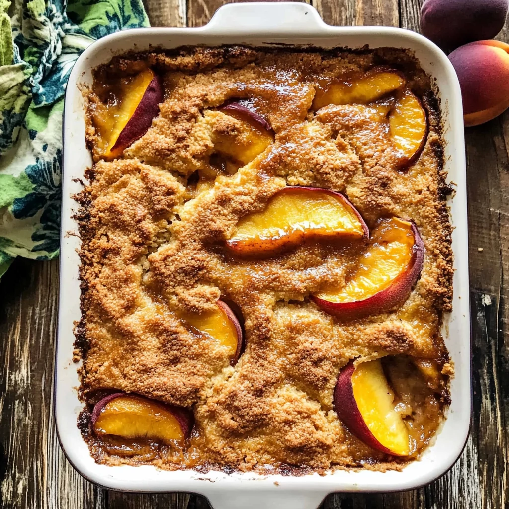 Old School Easy Brown Sugar Peach Cobbler