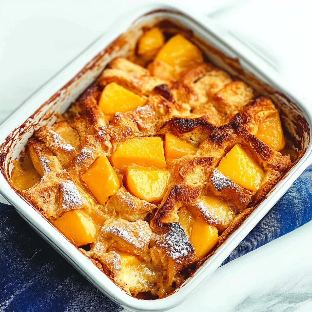 Peach Cobbler French Toast Bake