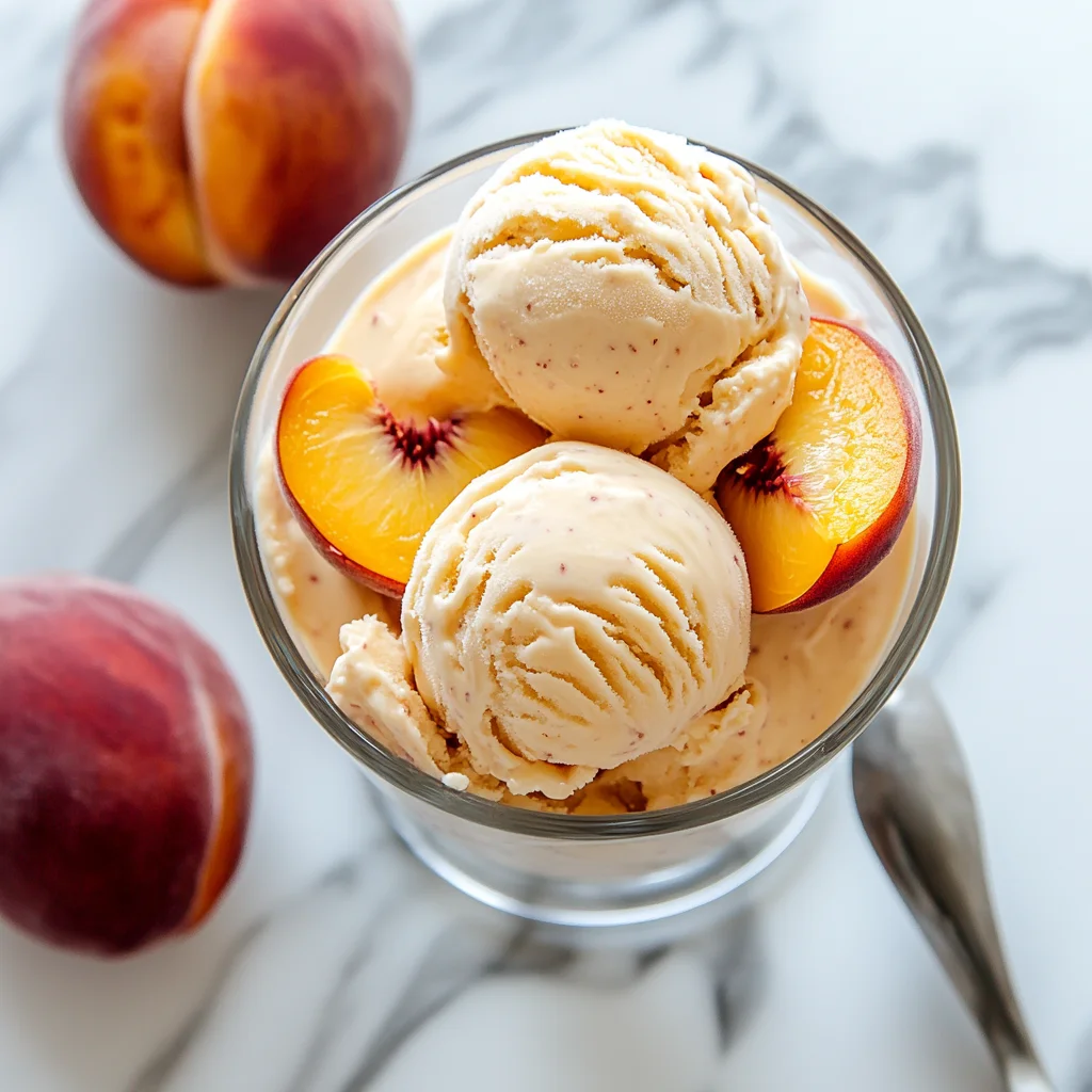 Peach Greek Frozen Yogurt
