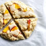 Peach Scones with Honey Vanilla Glaze