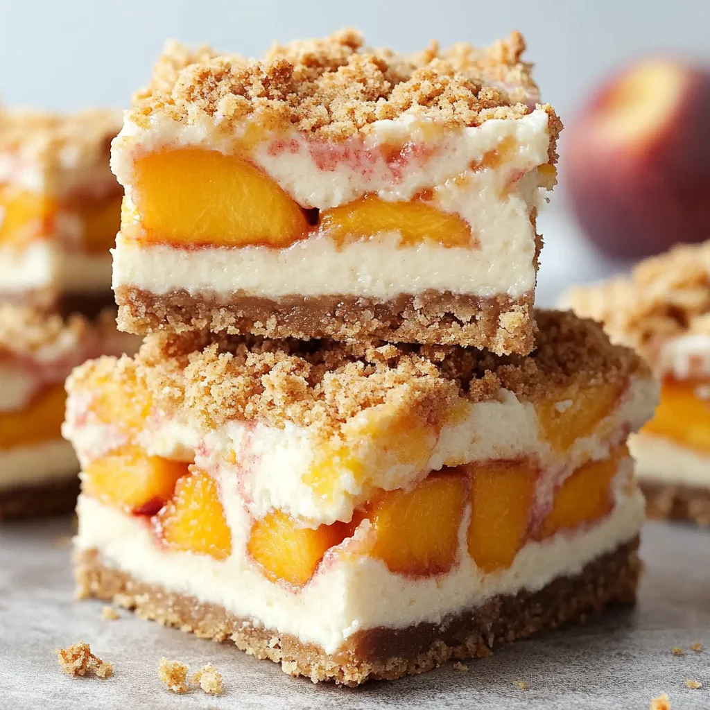 Peaches and Cream Desserts: Irresistible Peach Cobbler Cheesecake Bars for Every Occasion