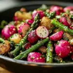 Roasted Asparagus and Radishes with Mustard Vinaigrette
