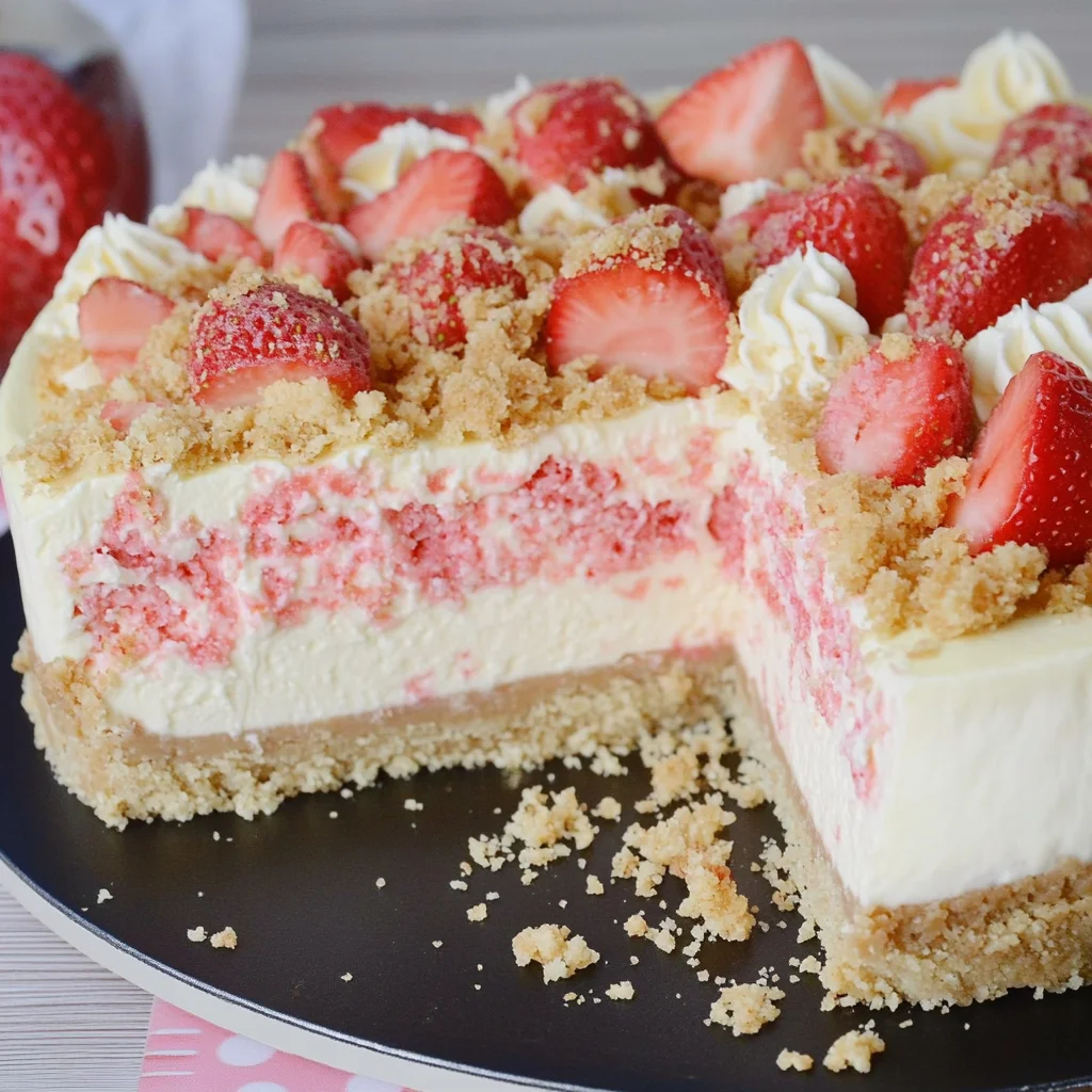 Strawberry Crunch Cheesecake
