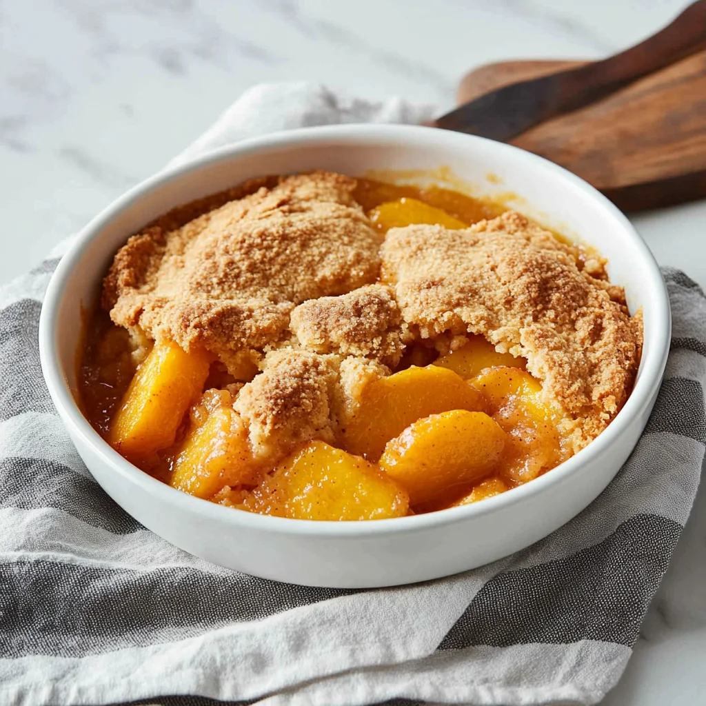 The Easiest Southern Peach Cobbler