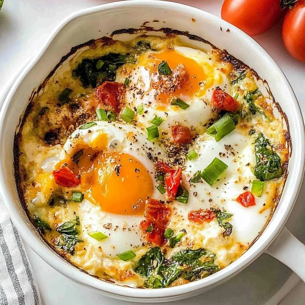 Baked Feta Eggs