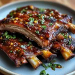 Charred Sticky Lamb Ribs Glazed with Harissa, Maple & Smoked Paprika