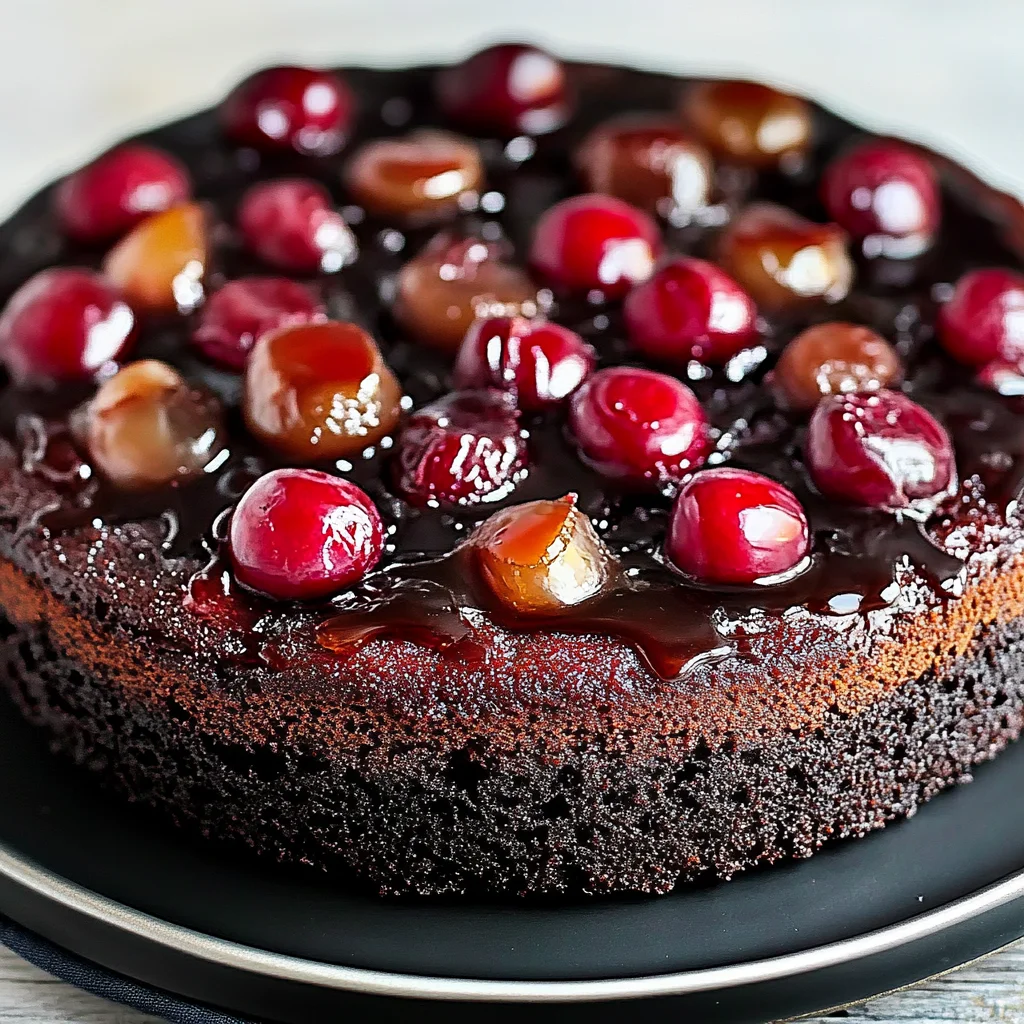 Chocolate Cherry Upside Down Cake