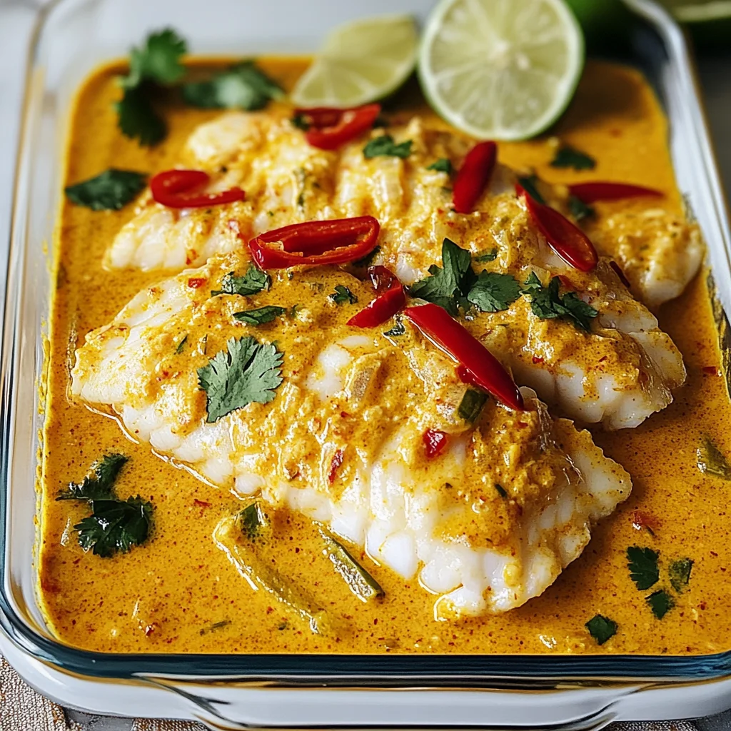 Coconut Curry Baked Cod