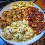 Creamy Cajun Chicken Tortellini in Garlic Mozzarella Sauce