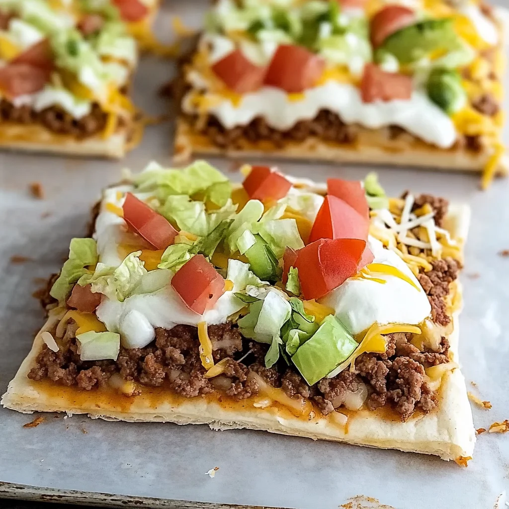 Easy Crescent Roll Taco Pizza - Alrightwithme