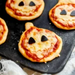 Easy Mini Halloween Pizzas