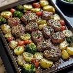Garlic Butter Steak & Veggies Sheet Pan Recipe