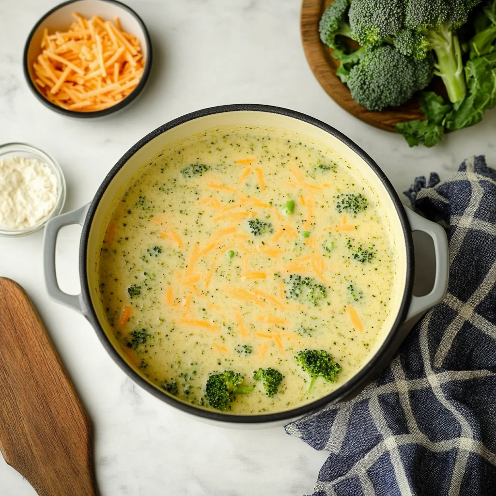 High Protein Broccoli Cheddar Soup
