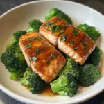 Honey Garlic Glazed Salmon with Steamed Broccoli