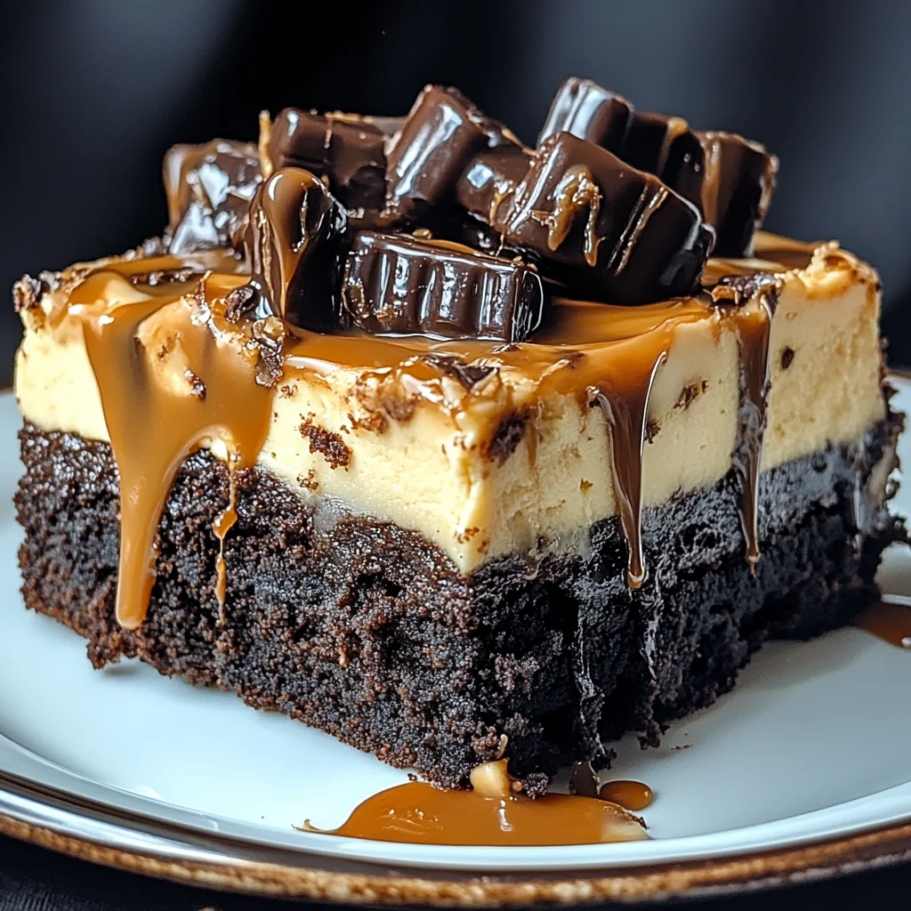 Milky Way Caramel Cheesecake Brownies