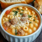 Parmesan Italian Sausage Ditalini Soup