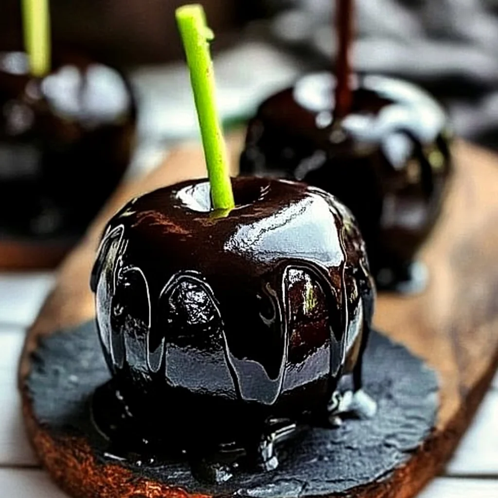 Poison Toffee Apples for Halloween