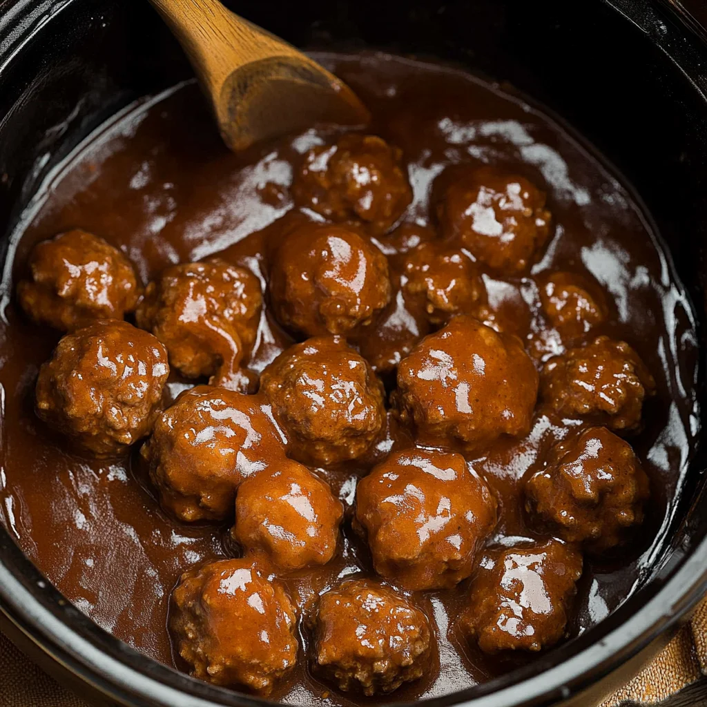 Slow Cooker Salisbury Steak Meatballs