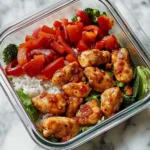Spicy Honey Garlic Chicken Meal Prep Bowl