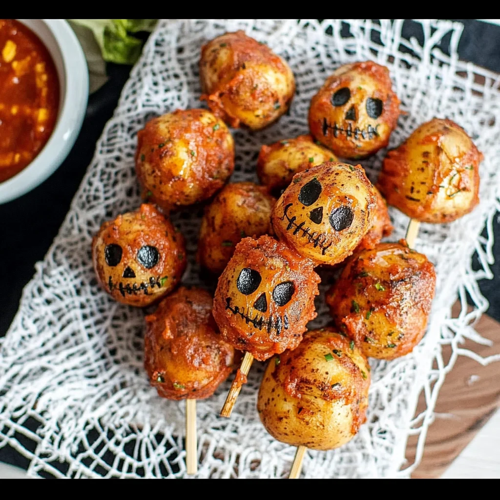 Spooky Halloween Skull Potatoes