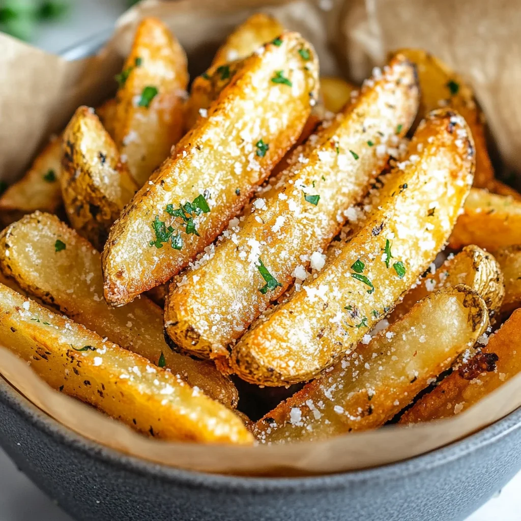 Air Fryer Garlic Parmesan Fries