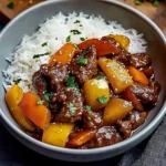 Black Pepper Beef Stir-Fry with Rainbow Peppers and Sesame Finish