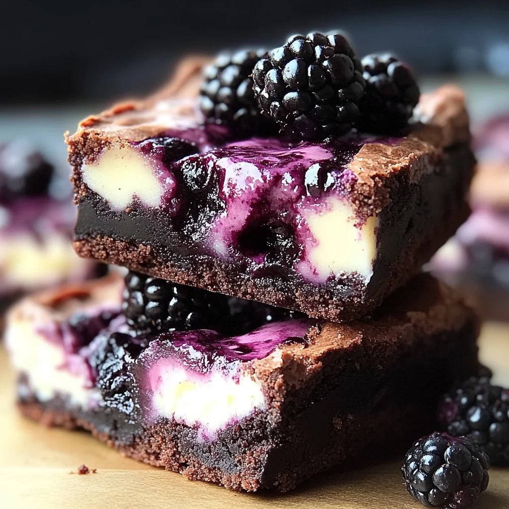 Blackberry Cheesecake Brownies