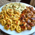 Cheesy Garlic Cajun Chicken Tortellini with Velveeta Cream Sauce