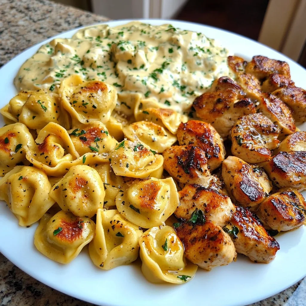 Cheesy Garlic Cajun Chicken Tortellini with Velveeta Cream Sauce
