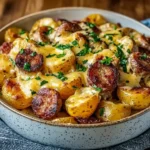 Cheesy Ranch Potatoes and Smoked Sausage