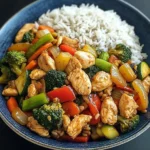 Chicken Veggie Stir-Fry with Brown Rice Bowl
