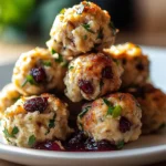 Cranberry Turkey Stuffing Balls