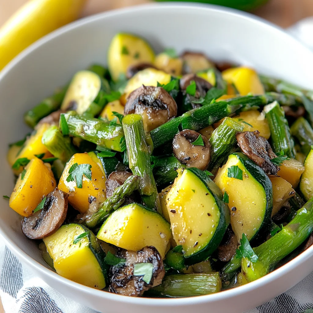 Flavorful Asparagus with Zucchini and Squash