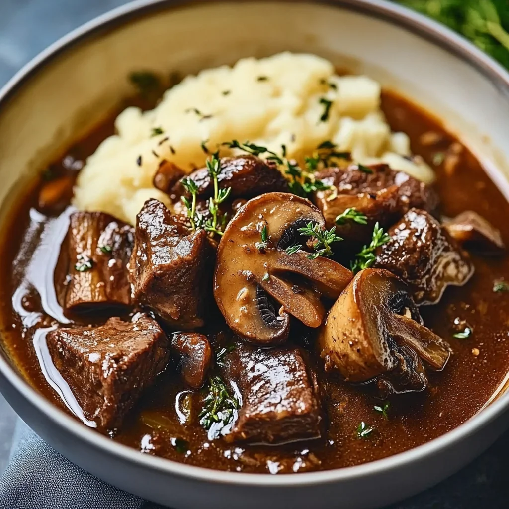 French Countryside Beef and Mushroom Stew