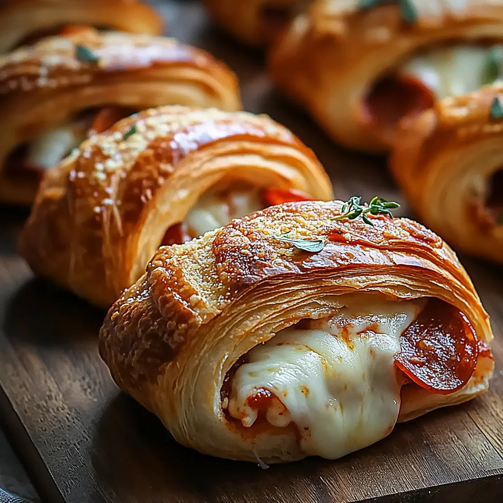 Mozzarella Pepperoni Croissant Rolls