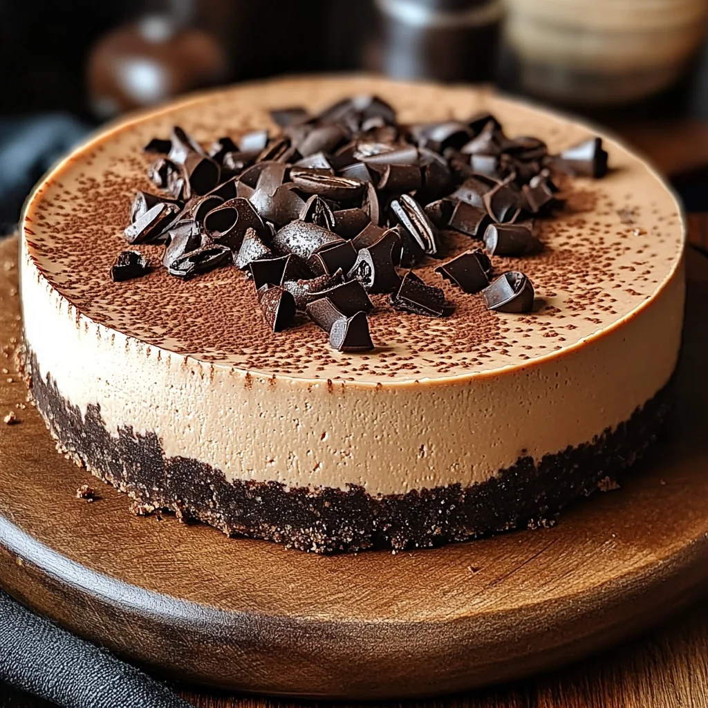 No-Bake Mocha Cheesecake