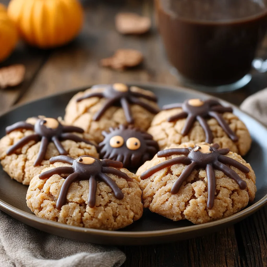 Peanut Butter Spider Cookies