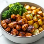 Skinny Chicken and Roasted Potato Bowl