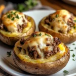 Stuffed Baked Potatoes with Beef Chunks: A Must-Try Delight!