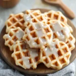 Waffle Cookies with Maple Glaze