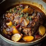 Apple Cider Braised beef Shoulder