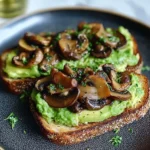 Avocado Mushroom Toast Creation