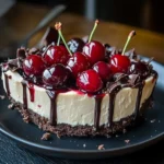 Bourbon Biscuit Cherry Cheesecake Tart