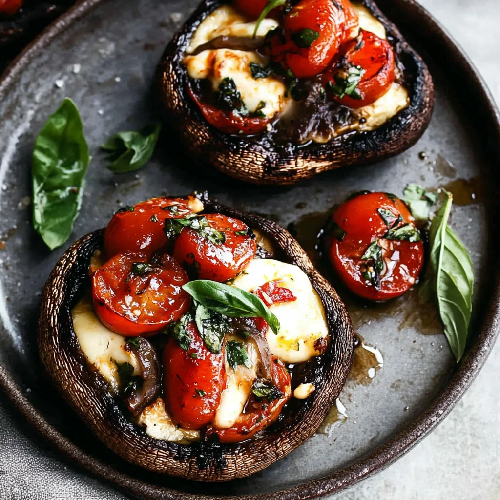 Caprese Stuffed Portobello Mushrooms