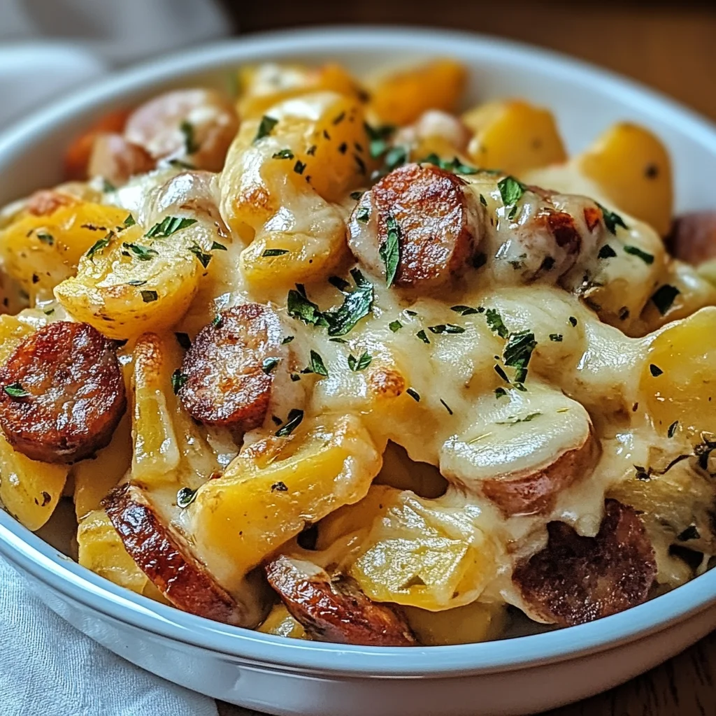 Cheesy Ranch Potatoes and Smoked Sausage