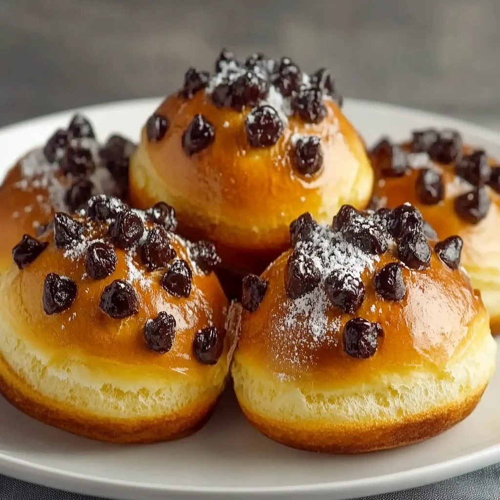Chocolate Chip Vanilla Custard Brioches