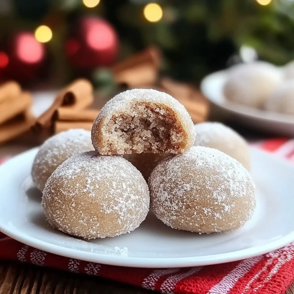Cinnamon Sugar Snowball Cookies